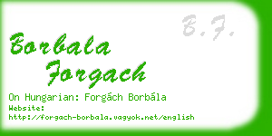 borbala forgach business card