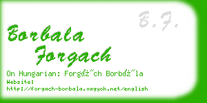 borbala forgach business card